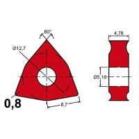 WNMG 08 R0,8 öntvényhez