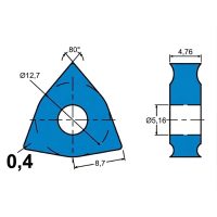 WNMG 08 R0,4 sarokkal