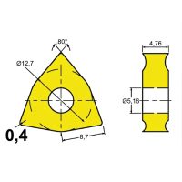 WNMG 08 R0,4 rozsdamenteshez
