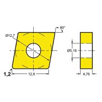 CNMG 12 R1,2 rozsdamenteshez